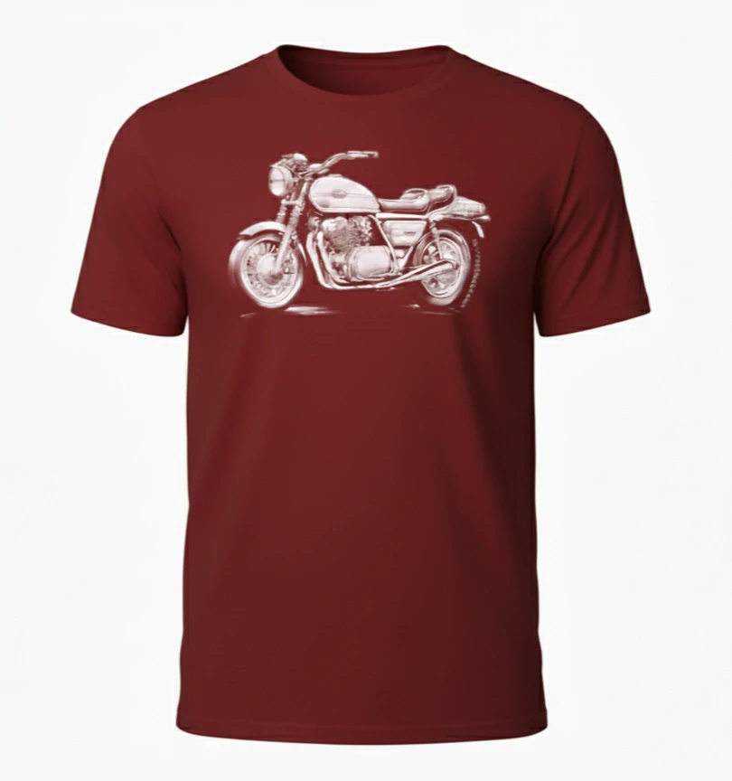 Trička s potiskem motorky 