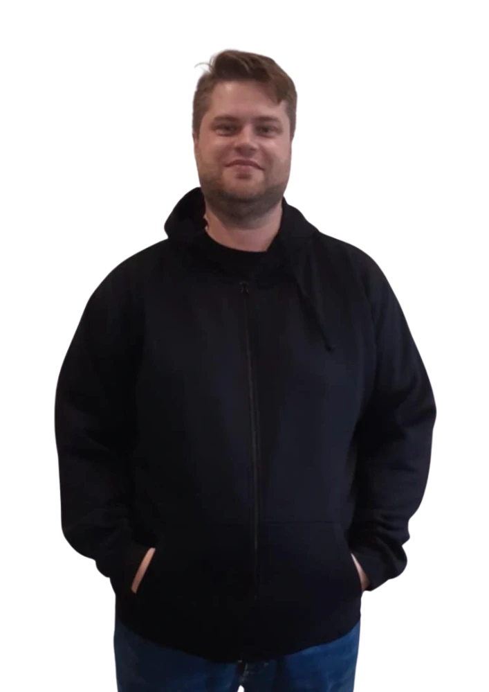 Pánská mikina s kapucí na zip