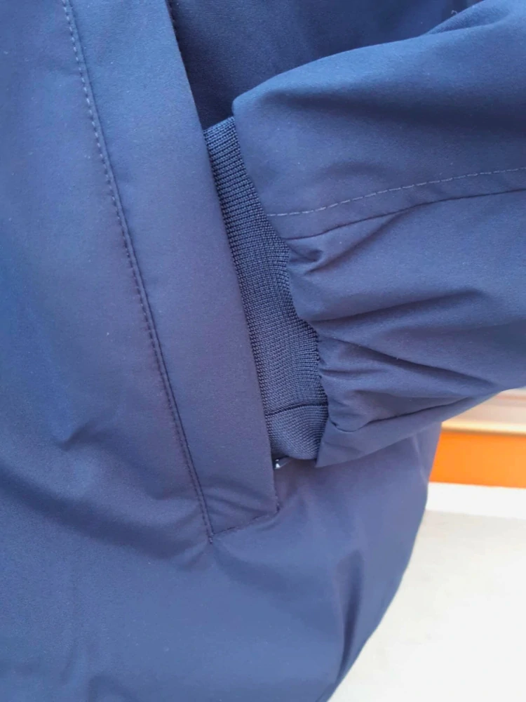 Pánská bunda na zimu, hladká, velikost 8XL v tmavě modré barvě 