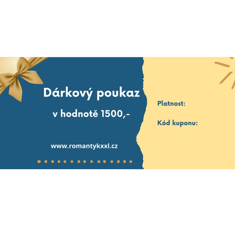 Elektronický dárkový poukaz na nákup v hodnotě 1500,-