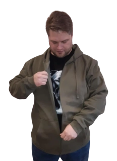 Pánská mikina s kapucí na zip