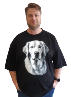 ROMANTYKXXL pánské tričko Zlatý retrívr 