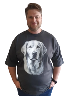 ROMANTYKXXL pánské tričko Zlatý retrívr 