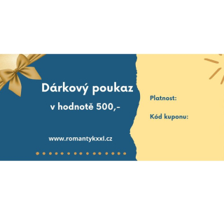 Elektronický dárkový poukaz na nákup v hodnotě 500,-